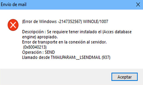 ErrorCorreo